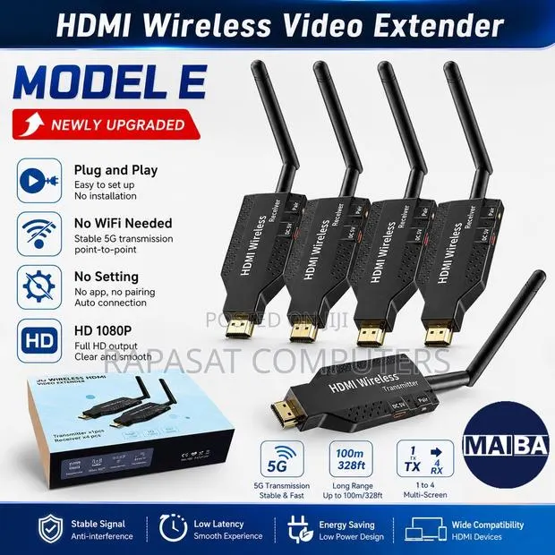 50m Wireless Hdmi Extender 1in, 4out · Photo 1