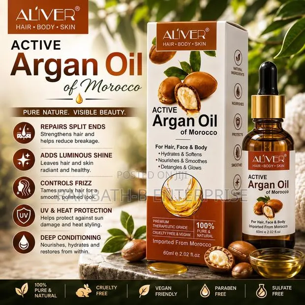 ALIVER Argan Oil – Nourishes, Smooths Protects · Photo 1