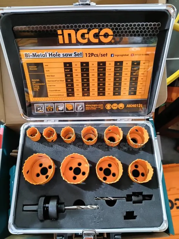 Ingco 12-piece Bi-metal Hole Saw Set – Professional Hole Cutter Kit · Photo 1