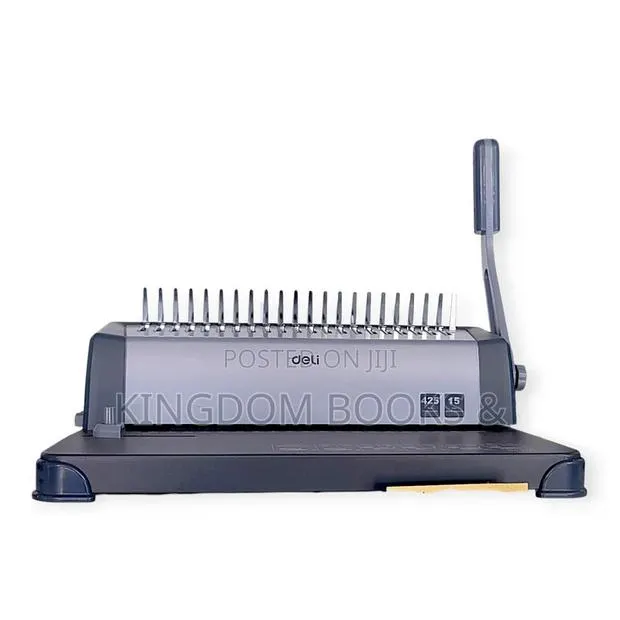 Deli Professional Plastic Comb Binding Punching Machine (Model 3872) · Photo 1