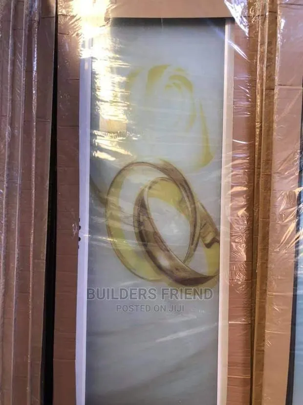 Bathroom Mordern Glass Door+Frame+Lock Set in Box · Photo 1