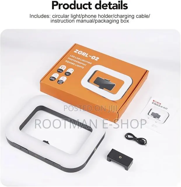 Smartphone Ring Selfie Light Kit Handheld Led Mobile Video Stabilizer · Photo 1