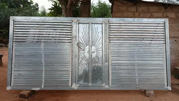 Modern Galvanized Metal Fence Gate – Custom Made · Photo 1