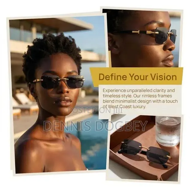 Unisex Frameless Rectangular Glasses · Photo 1