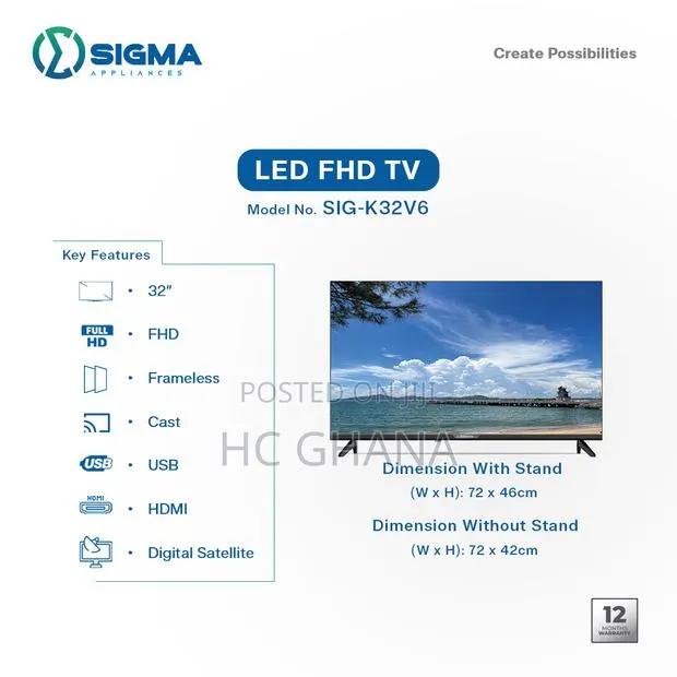 Sigma 32 Inch LED HD TV - STV-K32V6 · Photo 1
