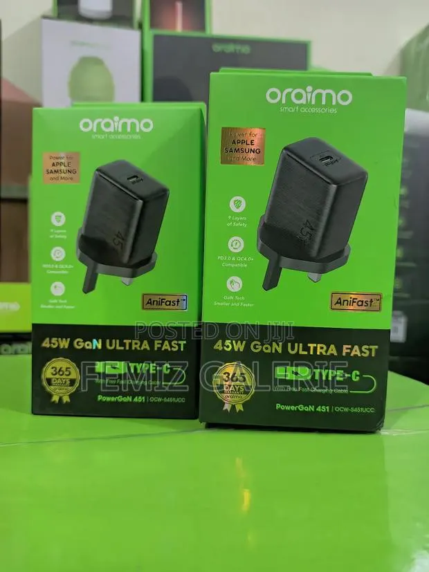Oraimo Powergan 451 45w Gan Ultra Fast Wall Charger · Photo 1