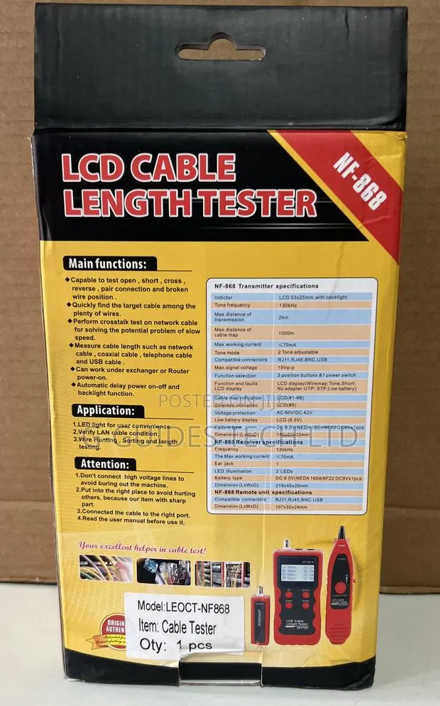 Noyafa Nf-868 Lcd Display Network Cable Tester · Photo 4