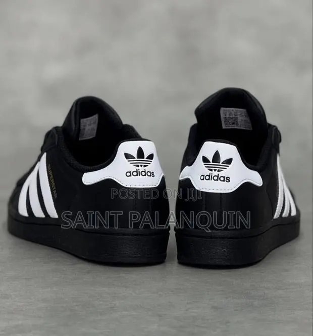 Black Adidas Originals Superstar II Sneakers · Photo 1