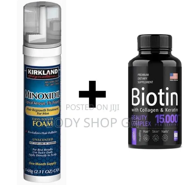 Kirkland Minoxidil Foam + Biotin - [ Baldness and Hairline ] · Photo 1