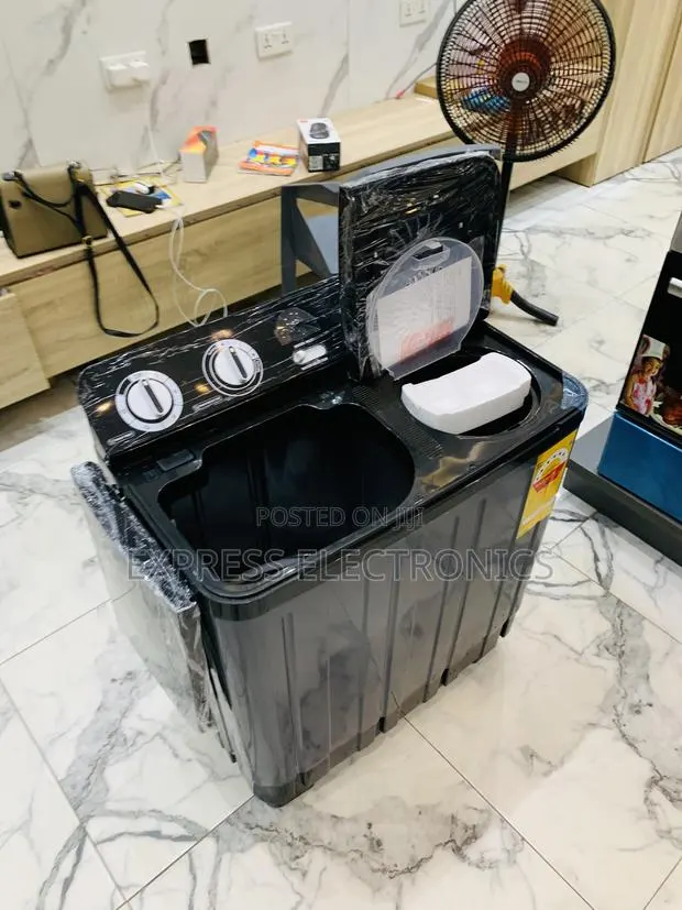 Get a New Nasco 7.0kg Twin Tub Washing Machine - Dark Grey (NAS-07-TW) · Photo 1