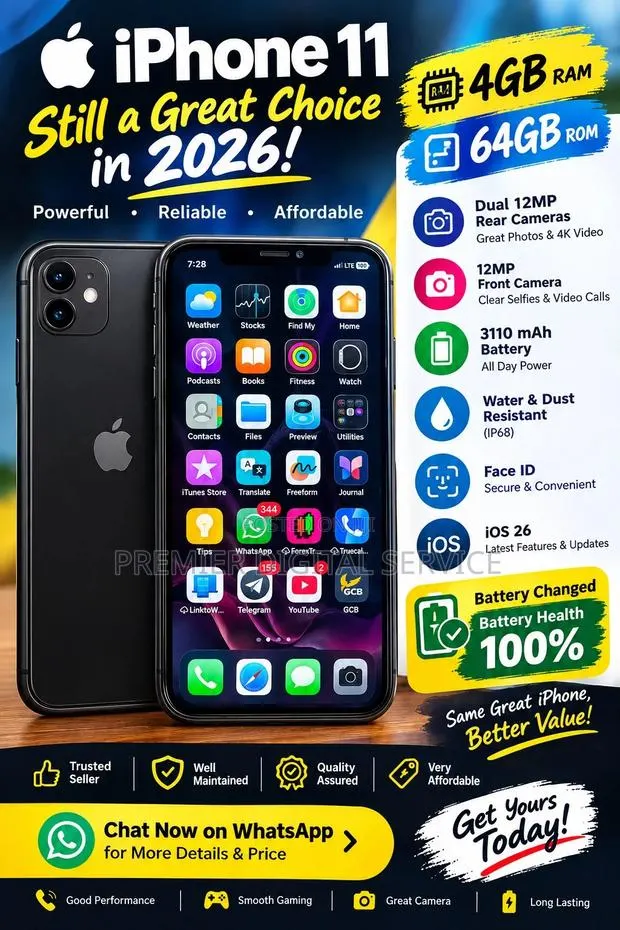 Apple iPhone 11 64 GB Black · Photo 1