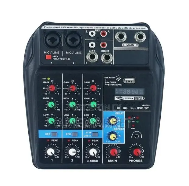 Professional 4 Channel Studio Sound / Audio Mixer With Usb Slot · Photo 1