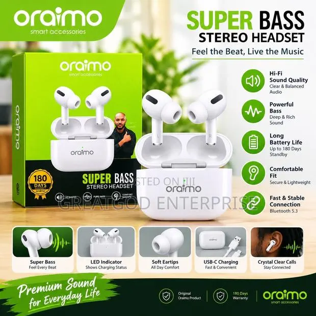 Oraimo Super Bass Stereo Headset · Photo 1