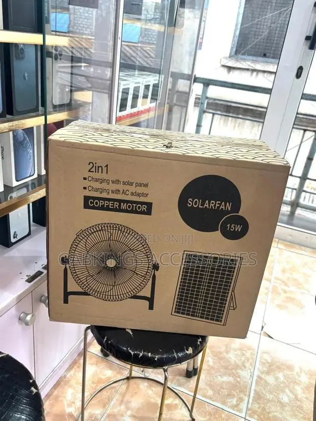 Solar / Electric Rechargeable Fan · Photo 1
