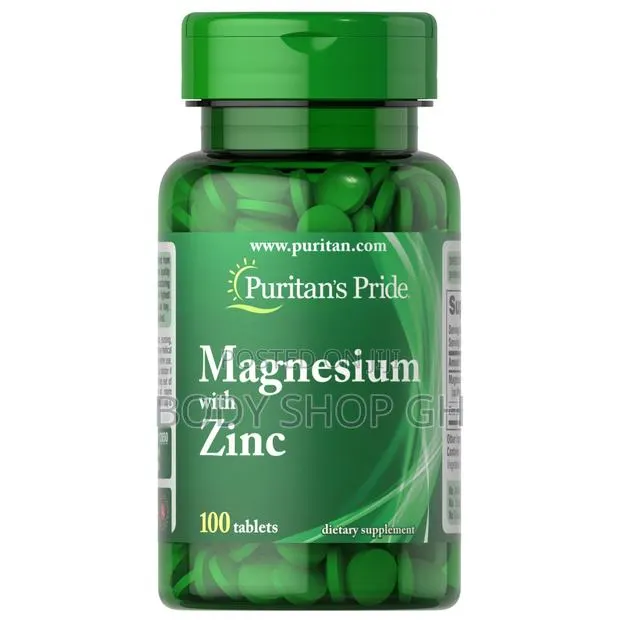 Puritan’S Pride Magnesium With Zinc Supplement - 100 Tabs · Photo 1