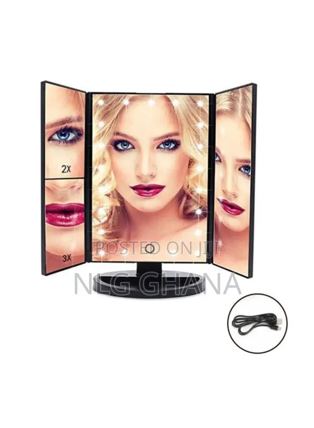 Magnification Led Makeup Mirror, Foldable Vanity Mirror. Tvx29424 · Photo 1