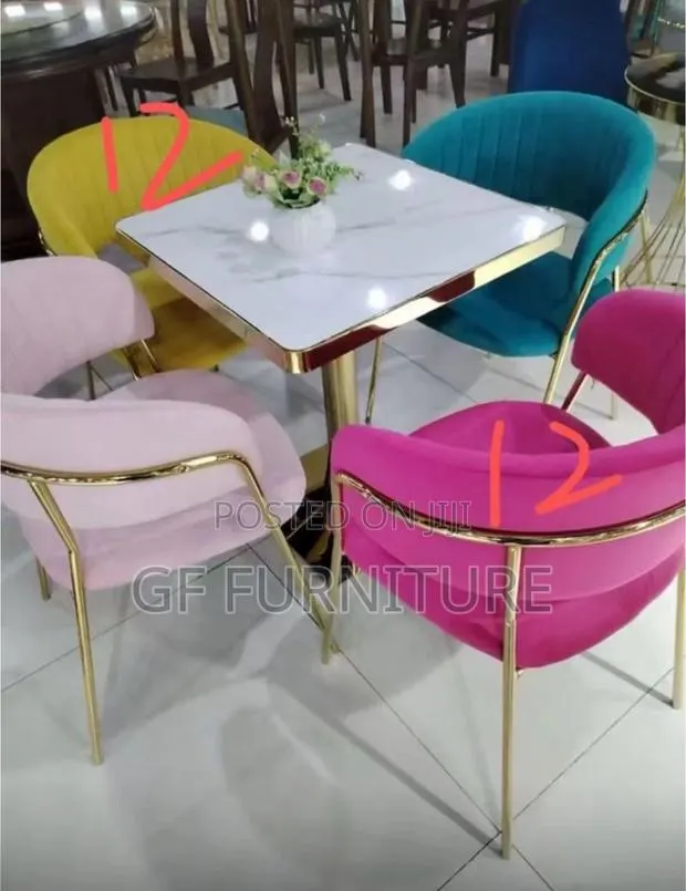 Modern Nordic Luxury Velvet Dining Set · Photo 1