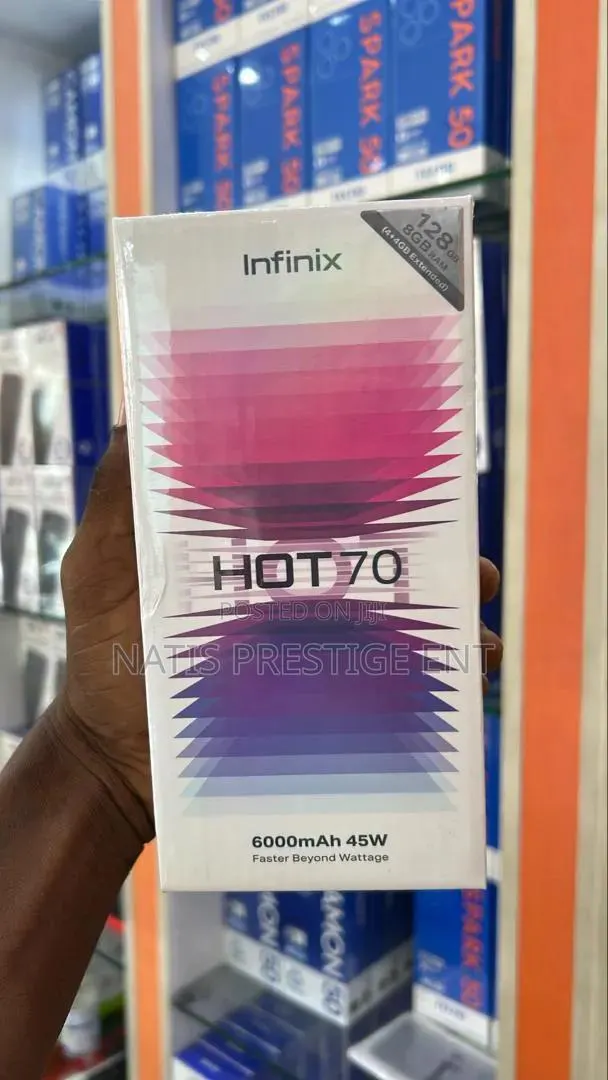 New Infinix Hot 70 128 GB Black · Photo 1