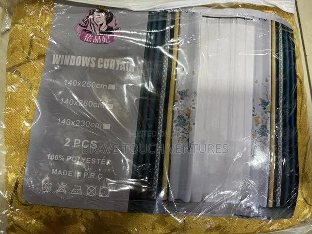 Long Blackout Curtain 2 Piece Designed Gold · Photo 1