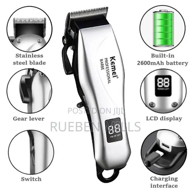 New Men Electric Shaver Hair Clipper Barbering Machine Km917 · Photo 1
