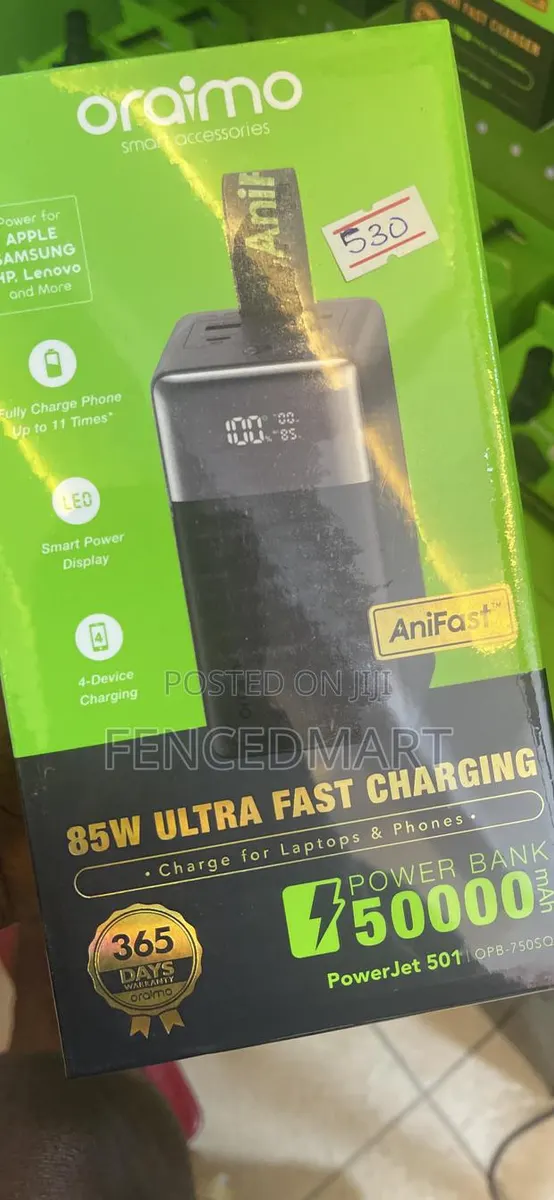 Oraimo PowerJet 501 50000mAh 85W Fast Charging Power Bank · Photo 1