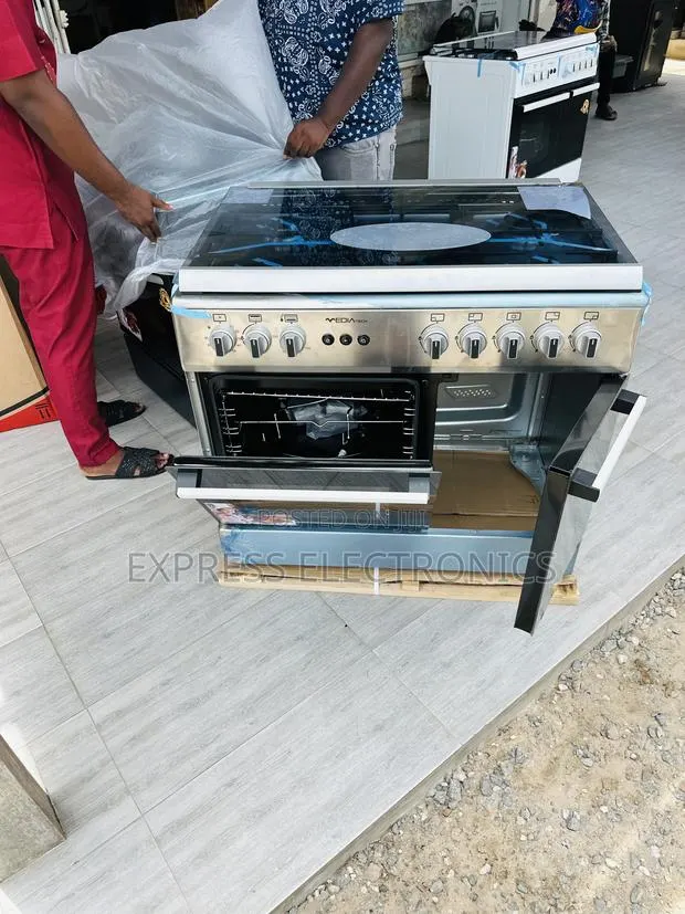 Very Cool Price Midea Tech Gas Cooker Oven 5burner Sliver · Photo 1