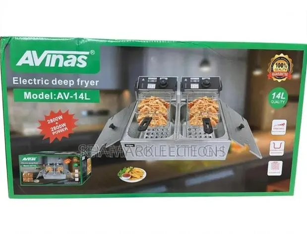 AVinas 14L Electric Deep Fryer Double Basket - AV-14L 2800W + 2800W · Photo 1