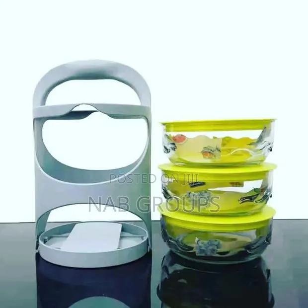 3pcs Glass Lunch Set · Photo 1
