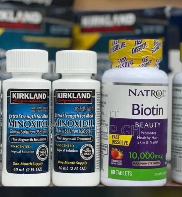 Kirkland Minoxidil + Natrol Biotin Combo · Photo 1