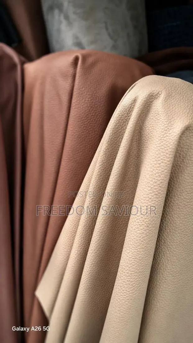 Premium Brown Upholstery Leather Fabric – Soft, Durable Elegant · Photo 1