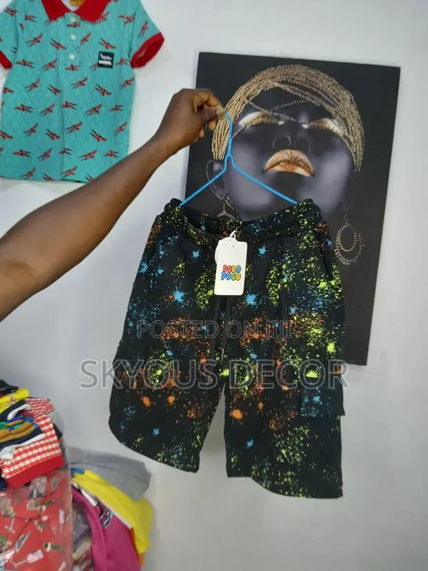 Rainbow Colours and Blue Black Shorts for Kids Age 1-10years · Photo 1