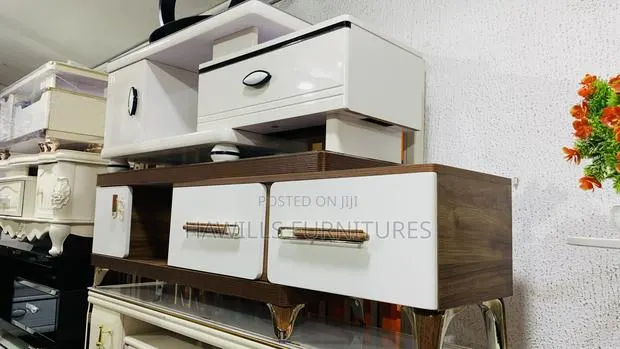 White Tv Stand With Drawers · Photo 1