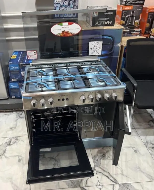 Extremely Original Mediatech 5 Gas Burner With Oven Grill(Gray). · Photo 1