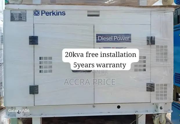 White 20kva Perkins Diesel Generator Silent Perkins 20kva · Photo 1