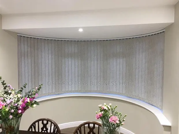 Maple Mocha Modern Vertical Window Curtain Blinds · Photo 1