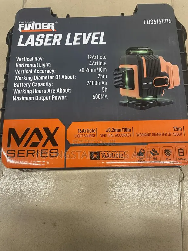 Finder 16 Lines Green Laser Level + Tripod | Self-Leveling · Photo 1