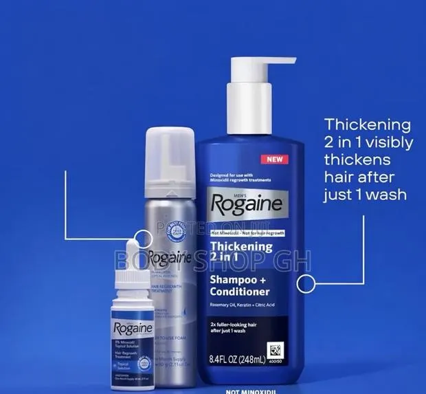 Rogaine Complete Hair Set - Oil + Foam + Shampoo With Conditioner · Photo 1