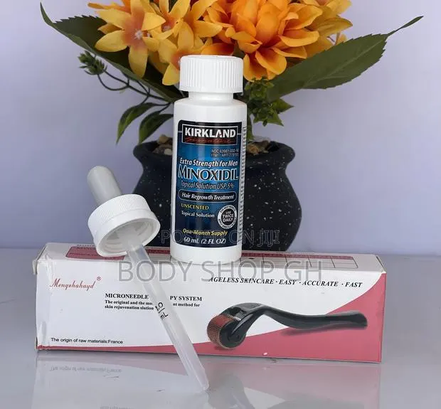 Kirkland Minoxidil + Derma Roller Hair and Beard Growth Pack · Photo 1