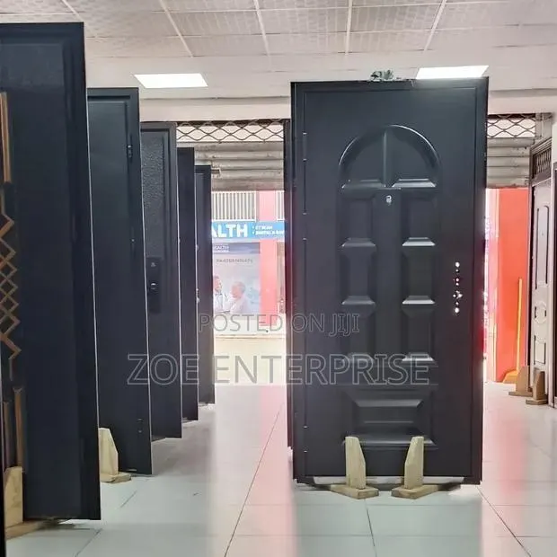 Single Black and Grey Quality Security Doors · Photo 1