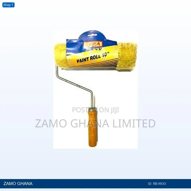 Roller Brush 9 Inch Wood Handle - Rb-Woo · Photo 1