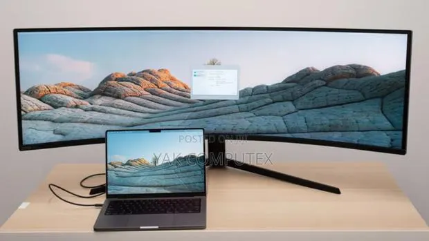 Samsung 49” Odyssey G9 Gaming Monitor, 1000r Curved Screen, · Photo 1