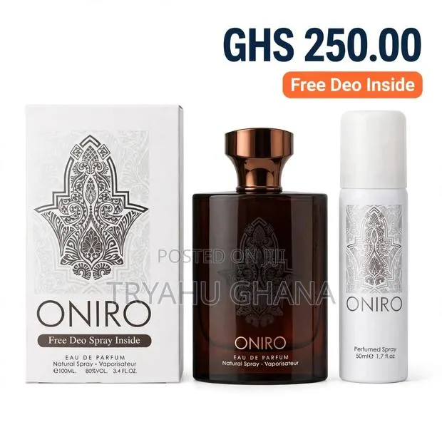 ONIRO Eau De Parfum 100ML With Free 50ML Deo Spray - Tryahu Ghana · Photo 1