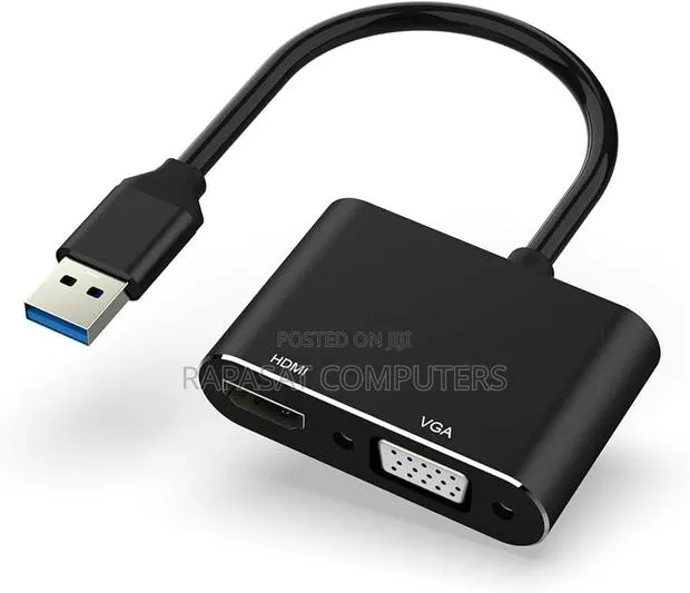 Usb 3.0 Male to Hdmi+Vga Female Converter · Photo 1