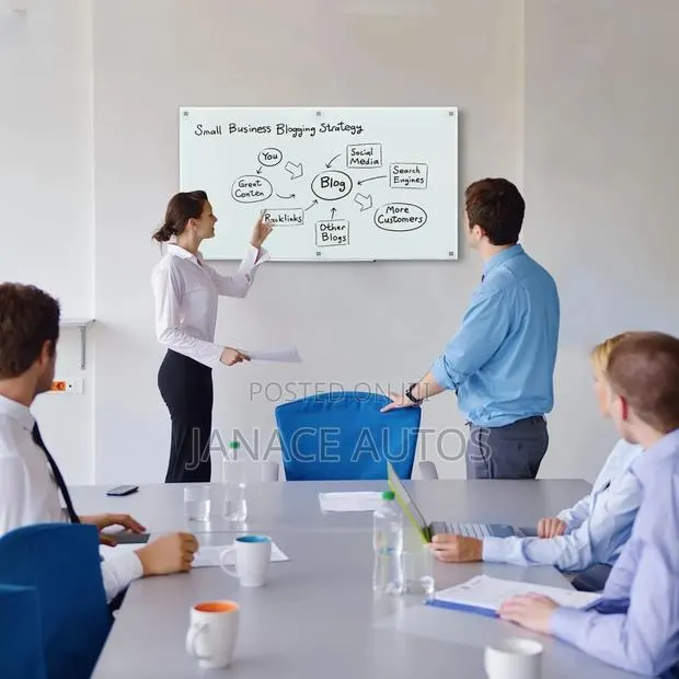 Glass Dry-Erase Writing Board - White, Magnetic, 8 Feet X 4 Feet · Photo 1