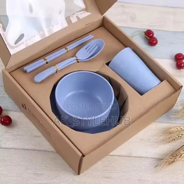 6pcs Tableware Set Wheat Straw Cutlery · Photo 1