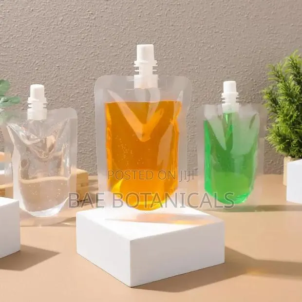 100ml Clear Spout Pouches for Liquids (Pack of 50)