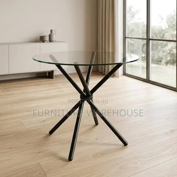 Home Centre Trixia 4-Seater Glass Top Dining Table I · Photo 1