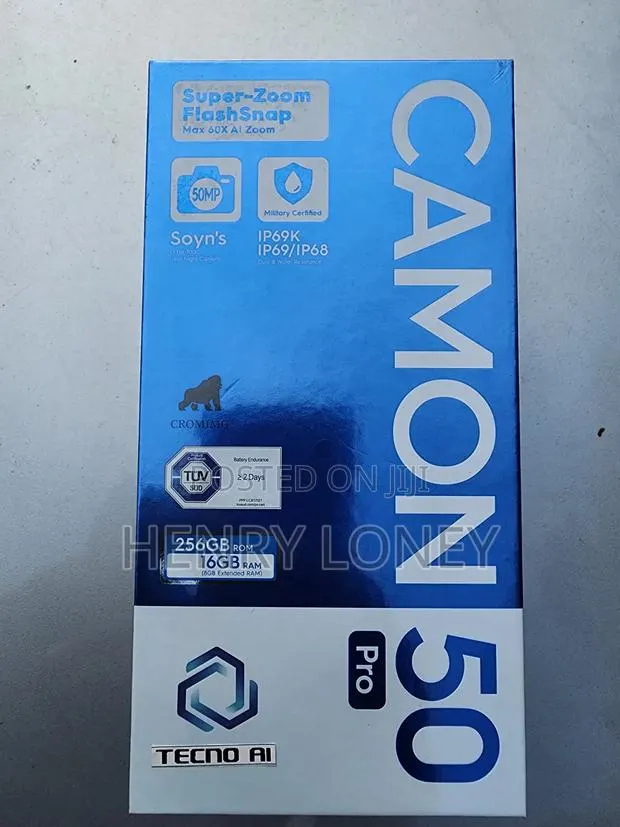 New Tecno Camon 50 Pro 256 GB Black · Photo 1