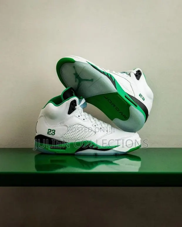 Air Jordan Retro 5 White Green · Photo 1