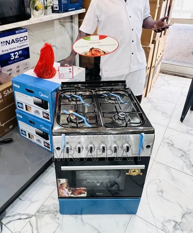 Super Classic Ferre 50x60cm Glass Lid 4 Gas Cooker(Gray)New Line · Photo 1
